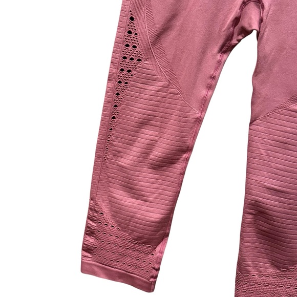 Gymshark Dusky Pink Energy Cropped High Waisted Leggings Size Small - Picture 3 of 9